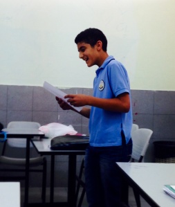 Mohammad reading a dramatic monologue 